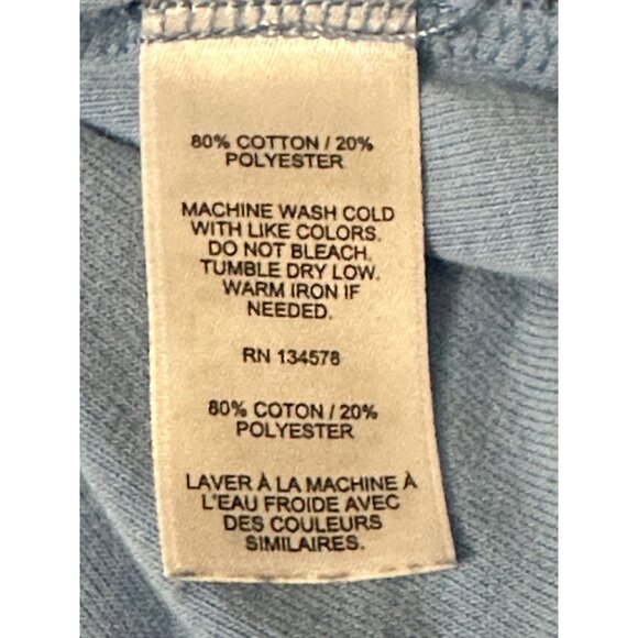 Vineyard Vines Light Blue Hooded Pullover‎ Sweatshirt Men's L Cotton & Polyester - Picture 4 of 4